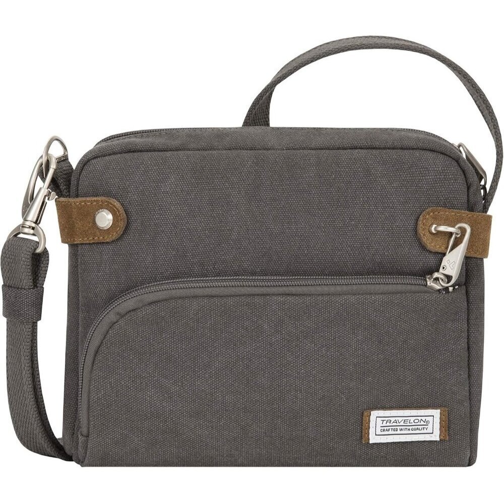 ❤️ Travelon Anti Theft Heritage Cross Body Travel Totes Pewter